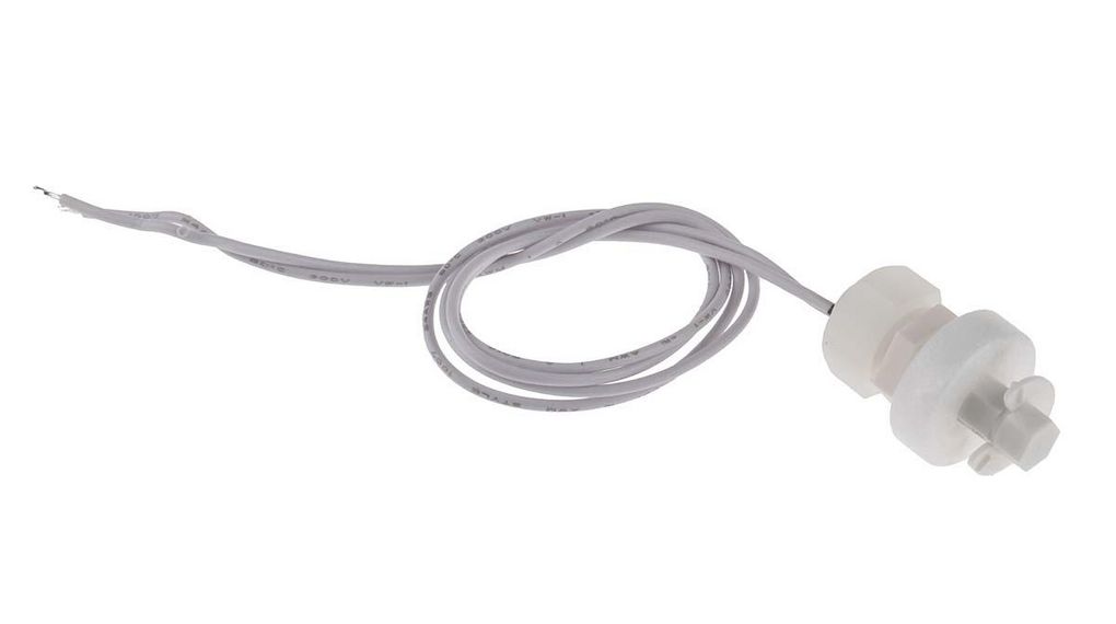 Float Switch Make Contact (NO) 10VA 700mA 130 VAC / 180 VDC 29.5mm Polypropylene (PP) Cable, 300 mm